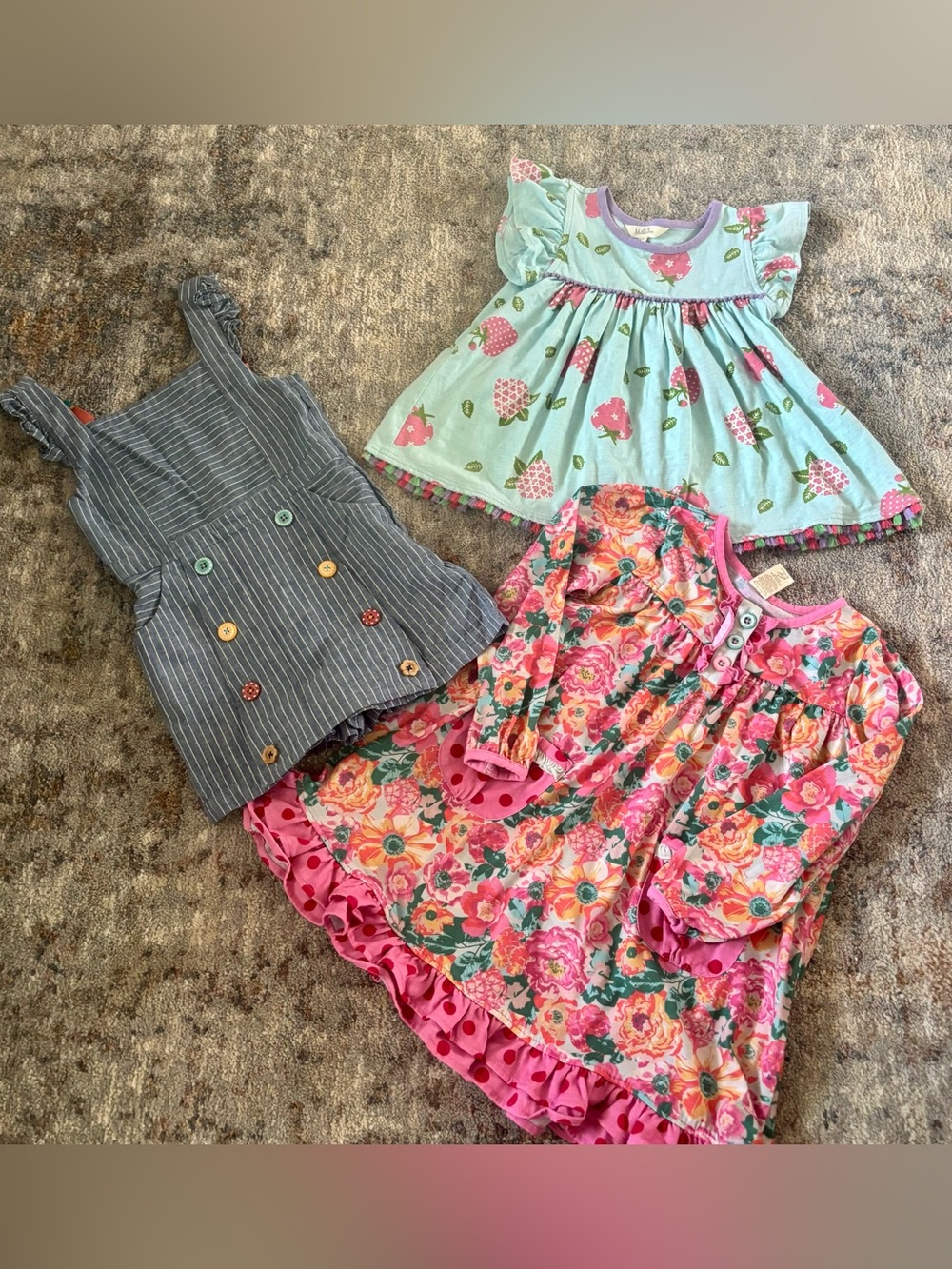 Matilda Jane girls size 4 Pink floral dresses lot of 3 dress bundle